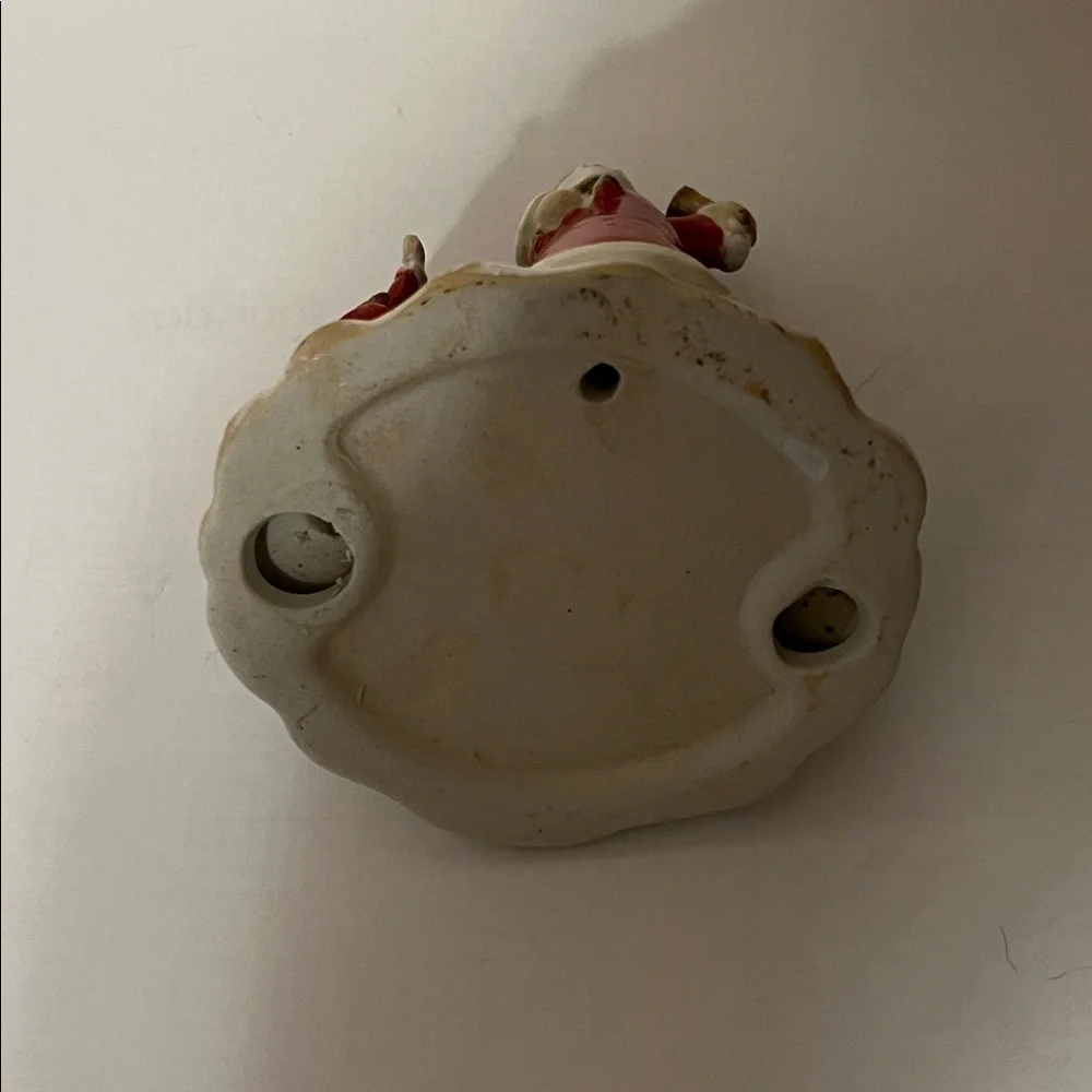 Royal Copenhagen Ceramic Santa and Snowman Figurine Candle Holder